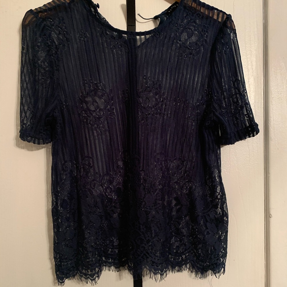 Emerald lace top